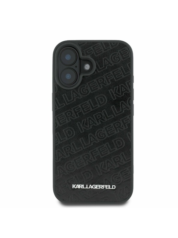 Karl Lagerfeld Karl Lagerfeld PU Prošiveni uzorak Stražnji poklopac za iPhone 16 Black