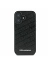 Karl Lagerfeld Karl Lagerfeld PU Prošiveni uzorak Stražnji poklopac za iPhone 16 Black