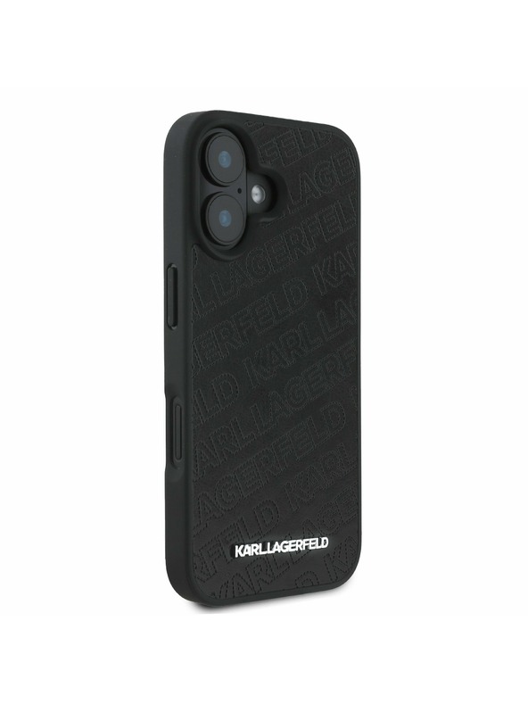Karl Lagerfeld Karl Lagerfeld PU Prošiveni uzorak Stražnji poklopac za iPhone 16 Black
