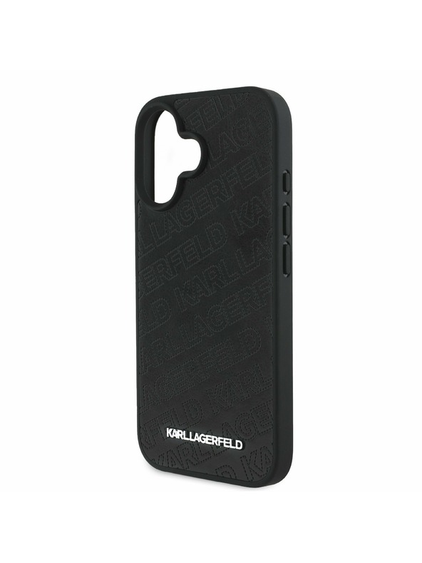 Karl Lagerfeld Karl Lagerfeld PU Prošiveni uzorak Stražnji poklopac za iPhone 16 Black