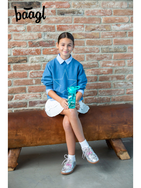 BAAGL  BAAGL Tritanska boca za piće sa slamkom Delfin 500 ml