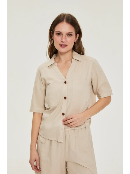 Moodo Majica s kratkim rukavima bež Moodo