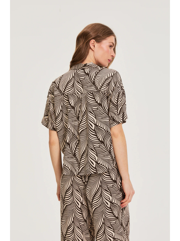 Moodo Smeđa viskozna košulja Moodo