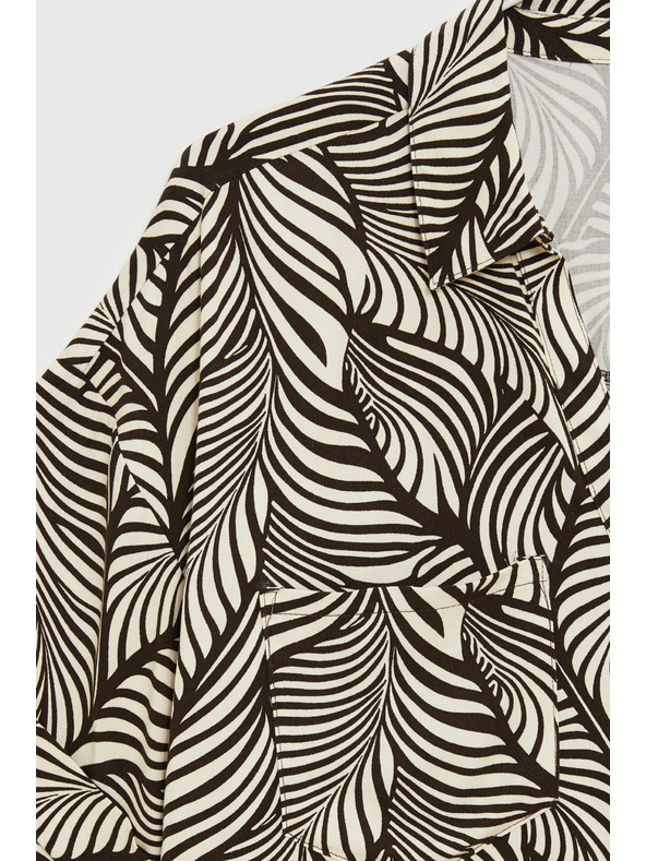 Moodo Smeđa viskozna košulja Moodo