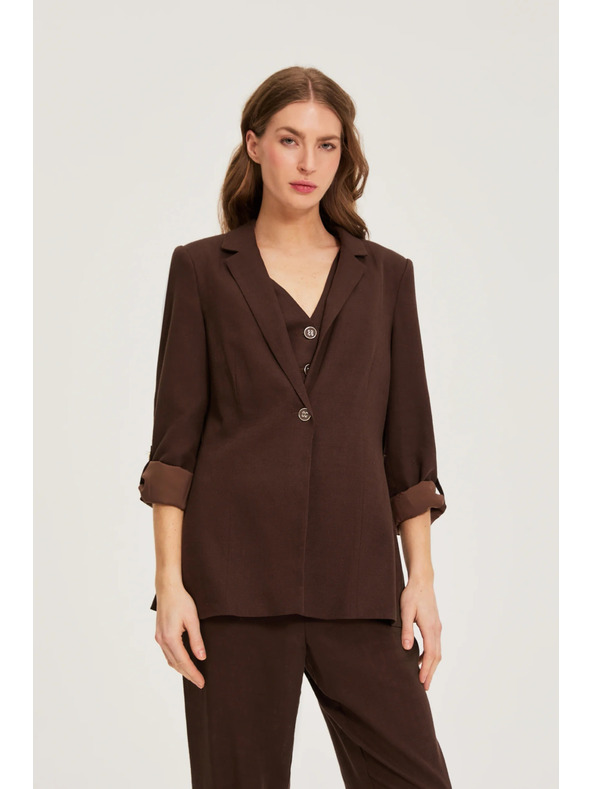 Moodo Sako s primjesom lana smeđe Moodo