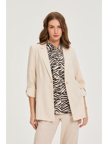 Moodo Sako s primjesom lana bež Moodo