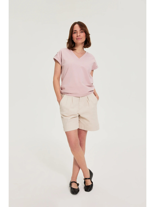 Moodo Glatke kratke hlače bež Moodo