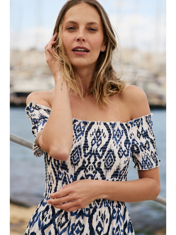 Moodo Duge haljine od viskoza bijela Moodo