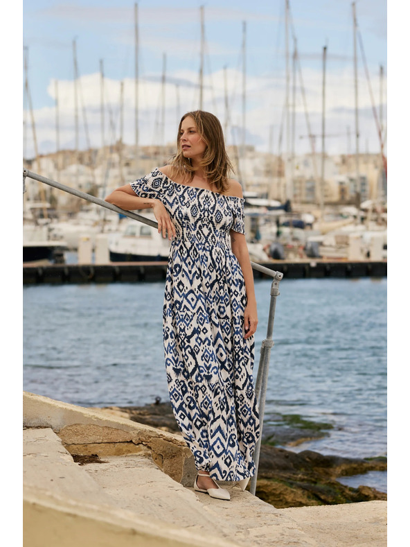 Moodo Duge haljine od viskoza bijela Moodo