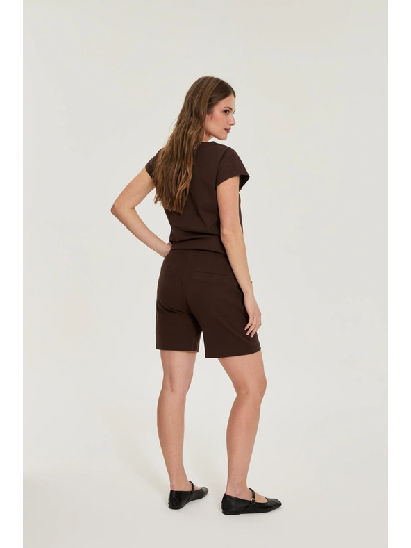 Moodo Pamučne kratke hlače smeđe Moodo