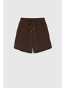 Moodo Pamučne kratke hlače smeđe Moodo