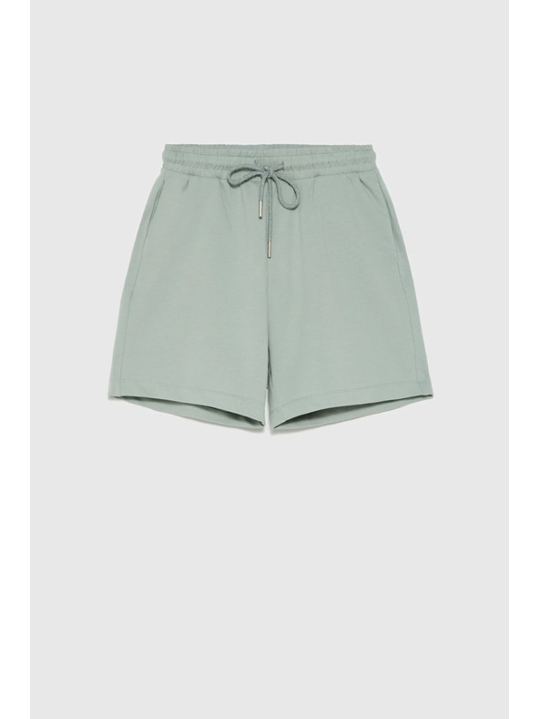 Moodo Pamučne kratke hlače maslinaste boje Moodo