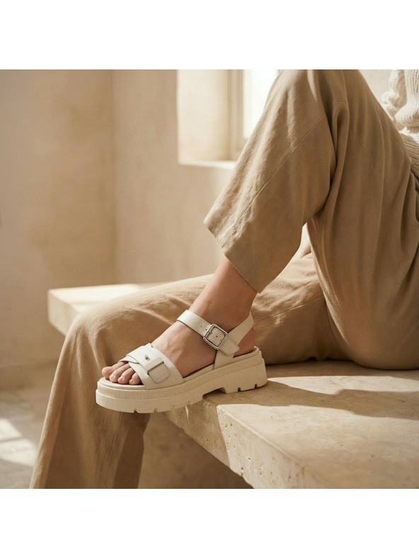 Geox Krem zenske sandale Geox Adacter S B