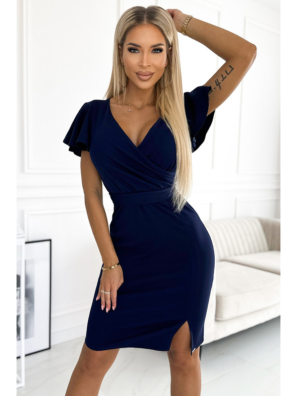 numoco Haljina s torba izrezom - tamnoplava Numoco NINA