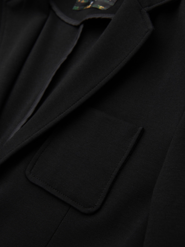 Ombre Clothing Muški crni sako SLIM s finom teksturom