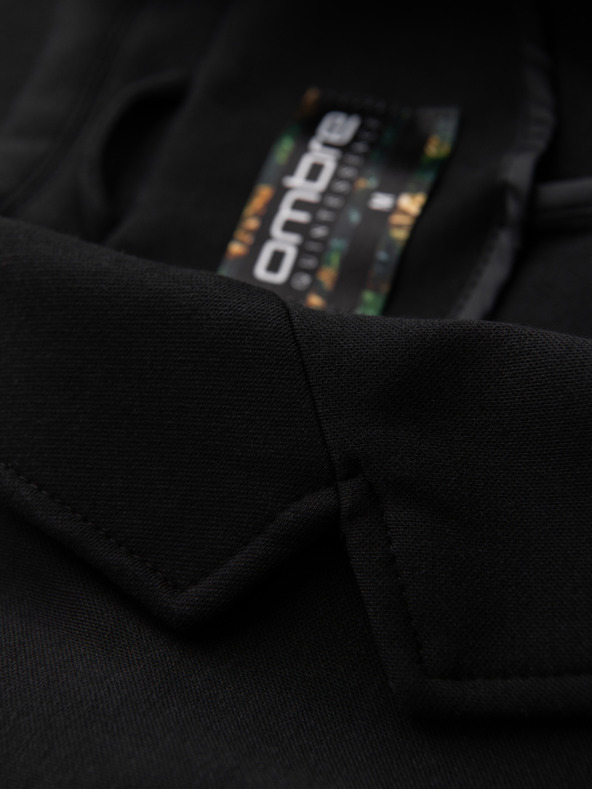 Ombre Clothing Muški crni sako SLIM s finom teksturom