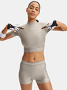 Under Armour Ženski majica Under Armour HeatGear Crop Mock SS-BRN