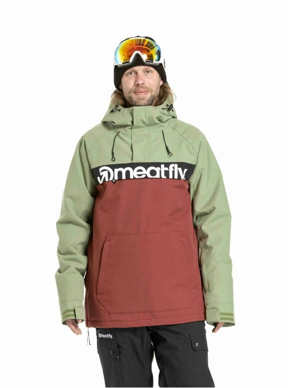 Meatfly Meatfly muška SNB & SKI jakna Slinger Oil Green / Merlot