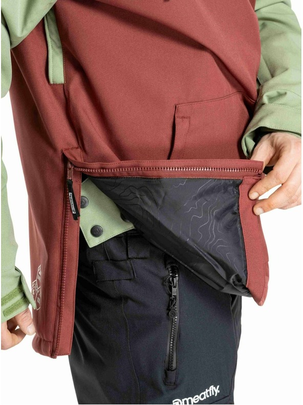 Meatfly Meatfly muška SNB & SKI jakna Slinger Oil Green / Merlot