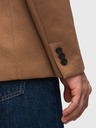 Ombre Clothing Pleteni muški sako SLIM FIT po mjeri - svjetlo smeđe V4 M170 Ombre Clothing
