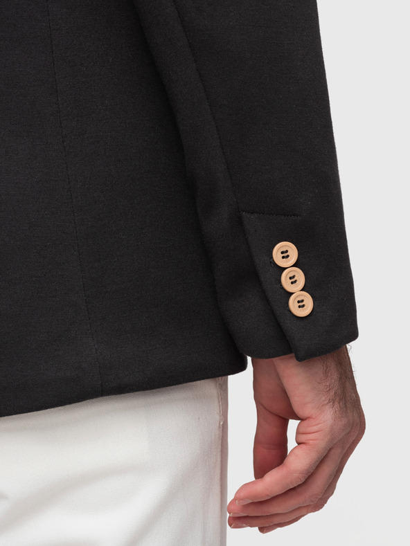 Ombre Clothing Muški pleteni sako kroja SLIM FIT - crno V5 M170 Ombre Clothing