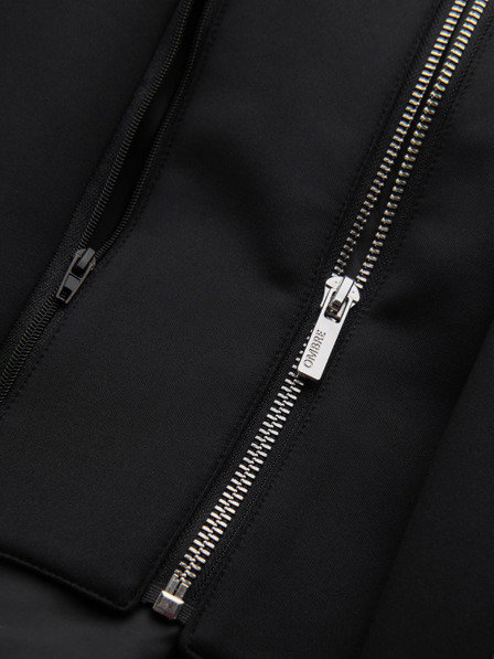 Ombre Clothing Stilski muški sako s uklonjivom podstavom i regulacijom kapuljače - crno V1 M168 Ombre Clothing