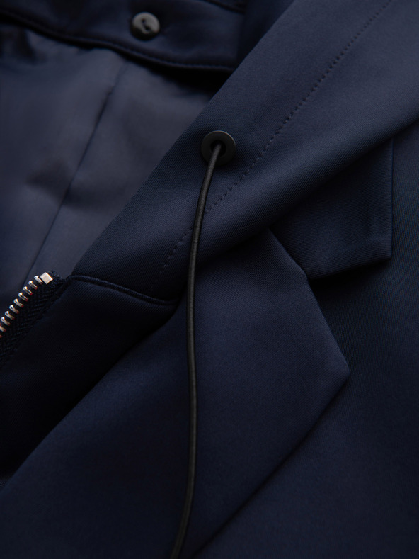 Ombre Clothing Stilski muški sako s uklonjivom podstavom i regulacijom kapuljače - tamno plavo V2 M168 Ombre Clothing