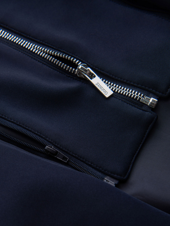 Ombre Clothing Stilski muški sako s uklonjivom podstavom i regulacijom kapuljače - tamno plavo V2 M168 Ombre Clothing