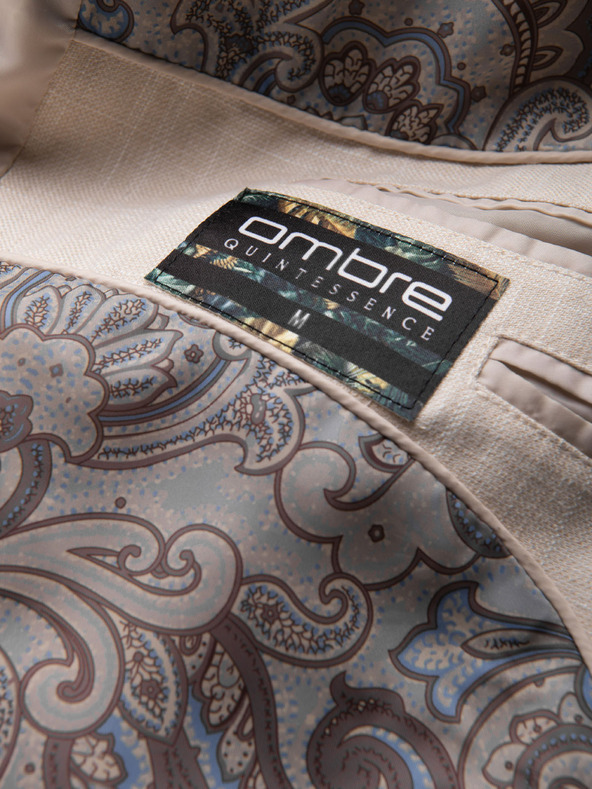 Ombre Clothing Muški sako REGULAR kroja s platnom - bež V1 M169 Ombre Clothing