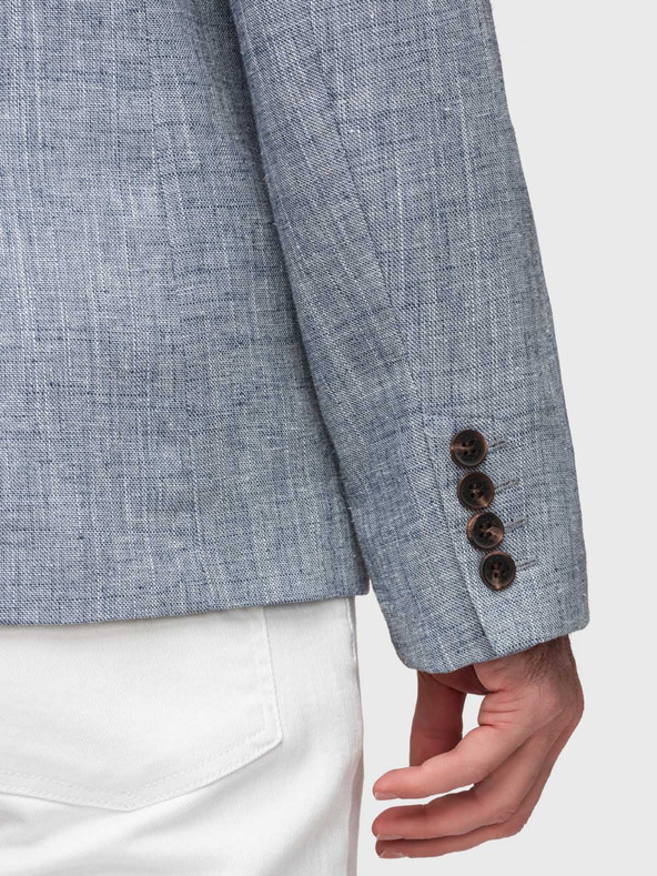 Ombre Clothing Muški sako REGULAR kroja s platnom - svjetlo plavo V4 M169 Ombre Clothing