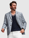 Ombre Clothing Muški sako REGULAR kroja s platnom - svjetlo plavo V4 M169 Ombre Clothing
