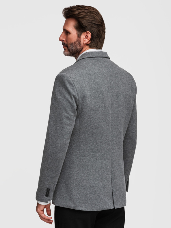 Ombre Clothing Muški pleteni sako kroja SLIM FIT - svjetlo sivo V2 M170 Ombre Clothing