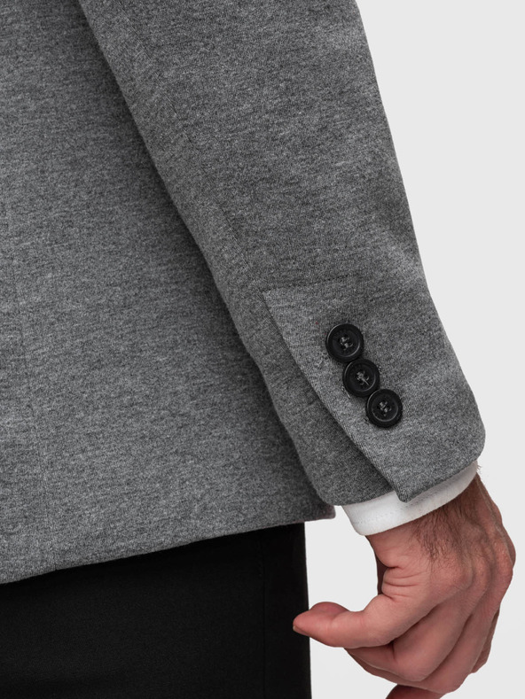 Ombre Clothing Muški pleteni sako kroja SLIM FIT - svjetlo sivo V2 M170 Ombre Clothing