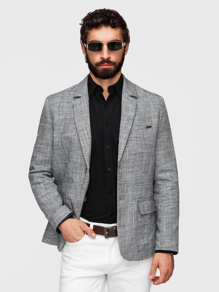 Ombre Clothing Muški sako REGULAR kroja s platnom - grafit V5 M169 Ombre Clothing