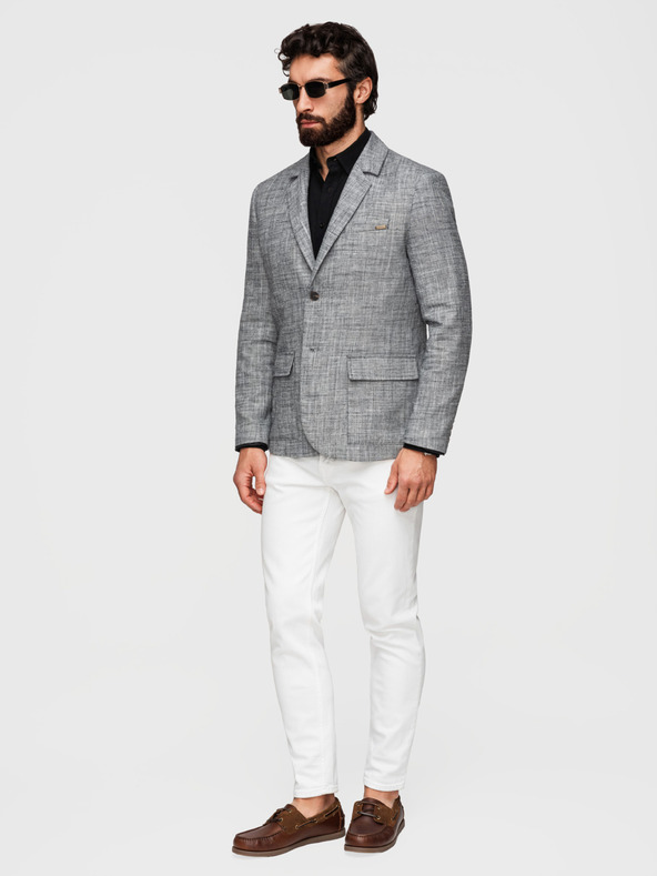 Ombre Clothing Muški sako REGULAR kroja s platnom - grafit V5 M169 Ombre Clothing
