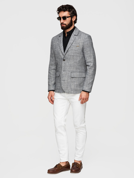 Ombre Clothing Muški sako REGULAR kroja s platnom - grafit V5 M169 Ombre Clothing