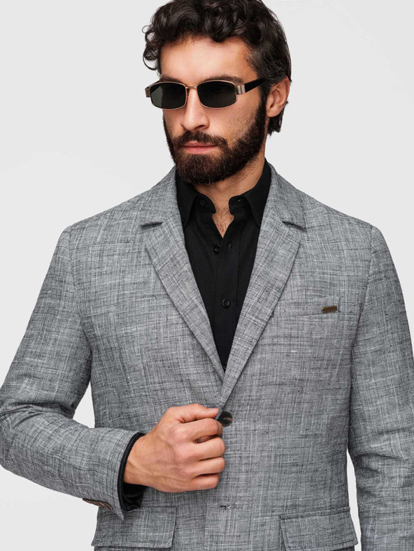 Ombre Clothing Muški sako REGULAR kroja s platnom - grafit V5 M169 Ombre Clothing