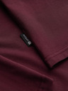 Ombre Clothing Muški gladak rol vrat s dugim rukavima - burgundska V6 OM-LSCL-0130 Ombre Clothing