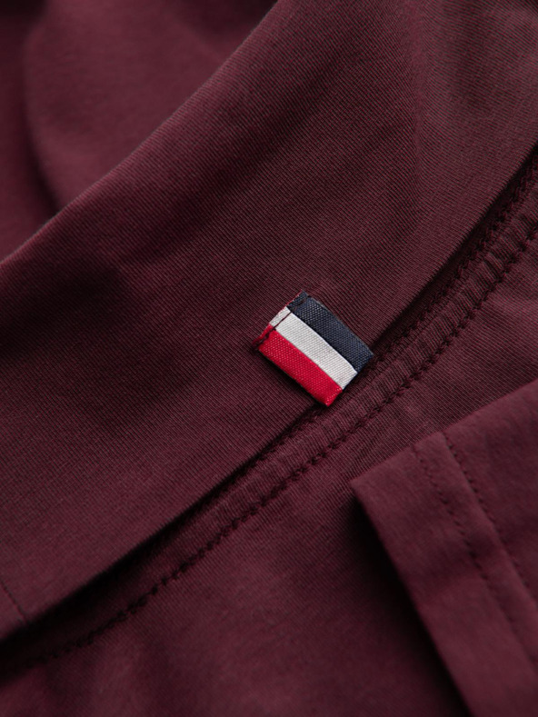 Ombre Clothing Muški gladak rol vrat s dugim rukavima - burgundska V6 OM-LSCL-0130 Ombre Clothing