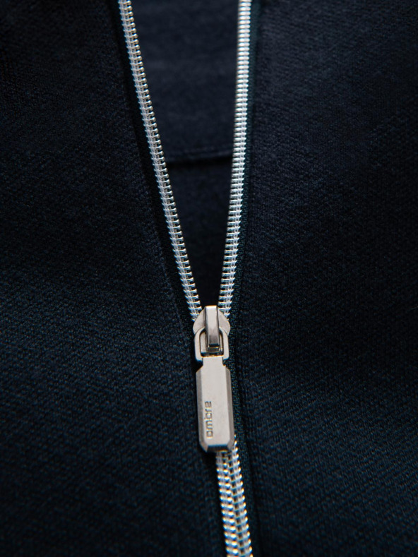 Ombre Clothing Muški pulover na zip - tamno plava V1 OM-SWZS-0146 Ombre Clothing