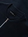 Ombre Clothing Muški pulover na zip - tamno plava V1 OM-SWZS-0146 Ombre Clothing