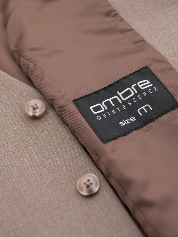 Ombre Clothing Klasična muška prsluka s podstavom - bež V1 V64 Ombre Clothing