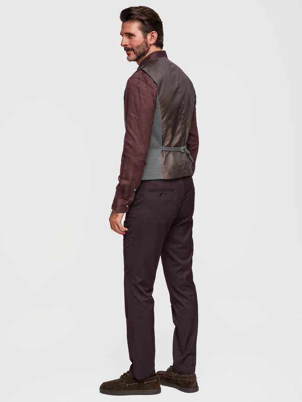 Ombre Clothing Muška klasična odijelna prsluka s podstavom - grafit V3 V64 Ombre Clothing