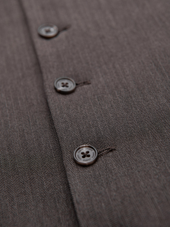 Ombre Clothing Klasična muška elegantna prsluka SLIM FIT u obliku riblje kosti - grafit V2 V65 Ombre Clothing