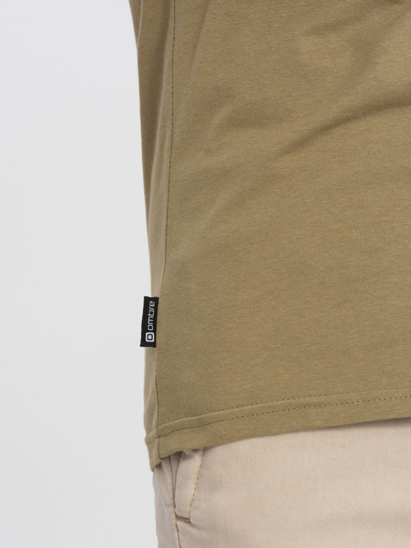 Ombre Clothing Ombre Clothing Kaki muška majica kratkih rukava