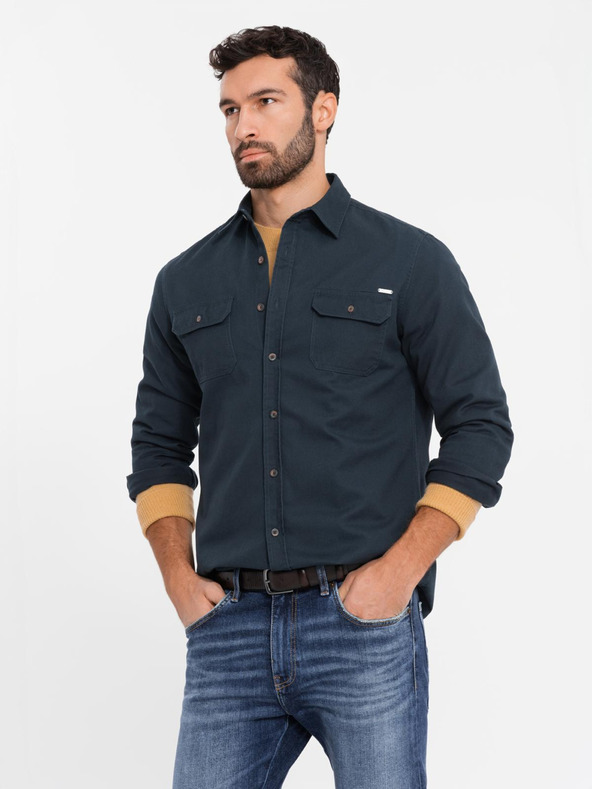 Ombre Clothing Tamnoplava muška majica Ombre odjeća