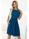 numoco Klasična plisirana haljina s kratkim rukavima i remenom marke Numoco
