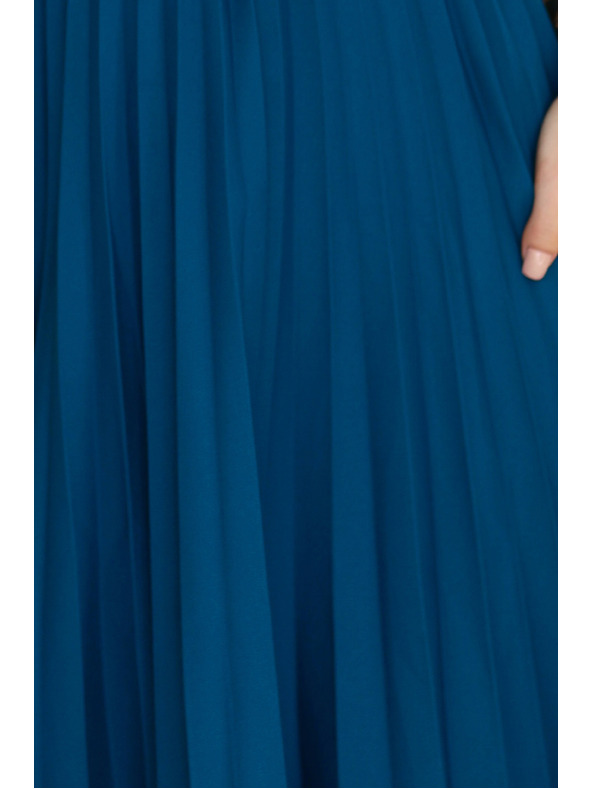 numoco Klasična plisirana haljina s kratkim rukavima i remenom marke Numoco