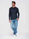 Ombre Clothing Muška pletena dolčevita od viskoze - tamnoplava V4 OM-SWTN-0125 Ombre odjeća