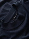 Ombre Clothing Muška pletena dolčevita od viskoze - tamnoplava V4 OM-SWTN-0125 Ombre odjeća